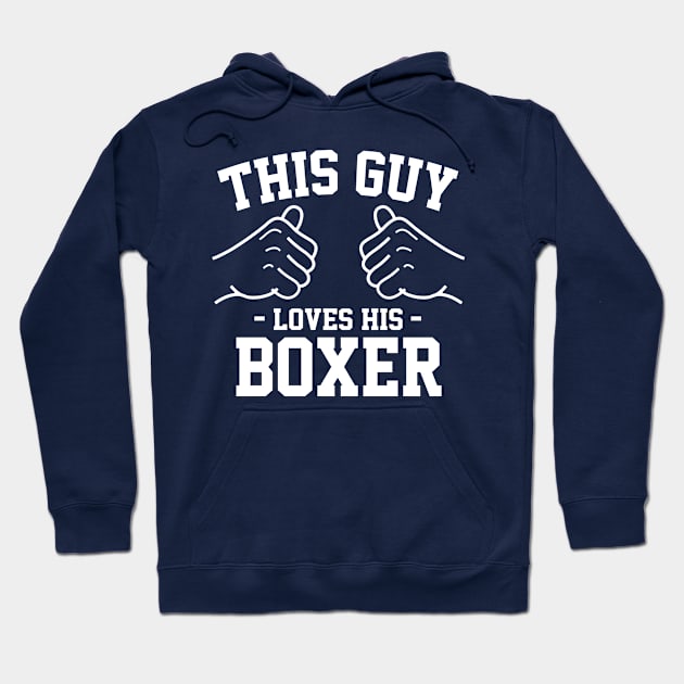 This guy loves his boxer Hoodie by Lazarino